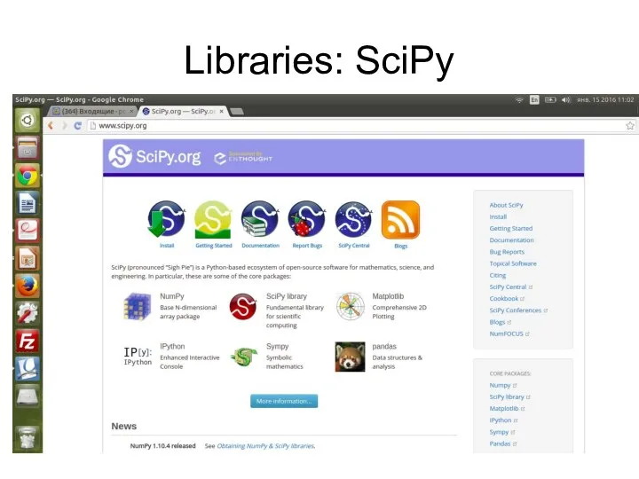 Libraries: SciPy