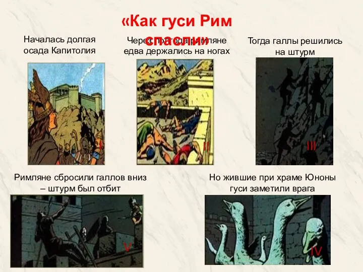 Тогда галлы решились на штурм Началась долгая осада Капитолия Через полгода