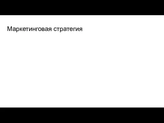 Маркетинговая стратегия