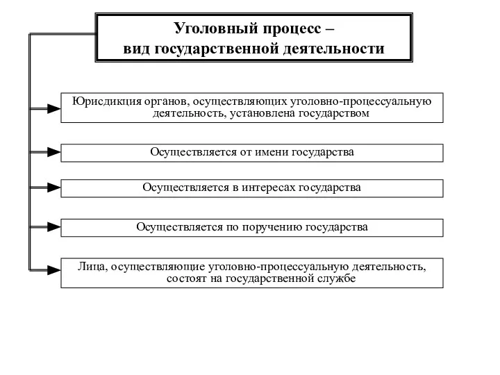 Уголовный процесс – вид государственной деятельности Юрисдикция органов, осуществляющих уголовно-процессуальную деятельность,