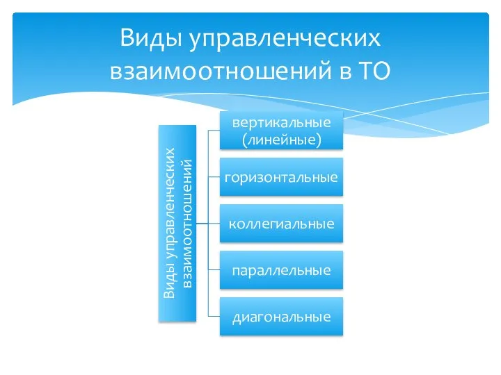 Виды управленческих взаимоотношений в ТО