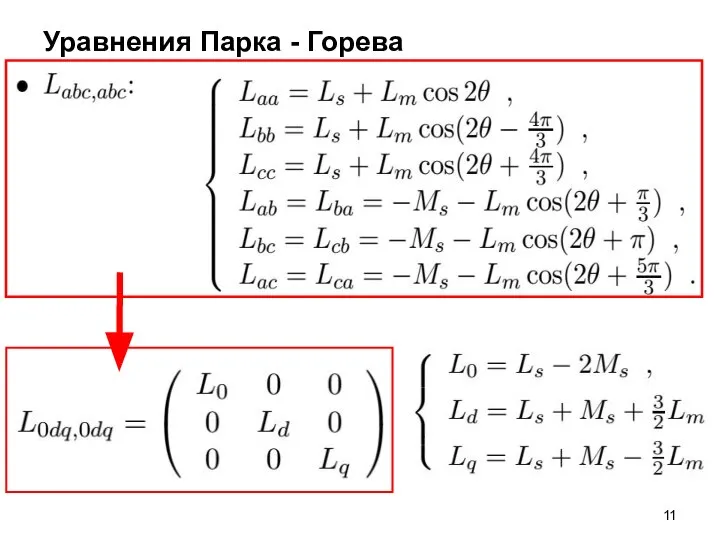 Уравнения Парка - Горева