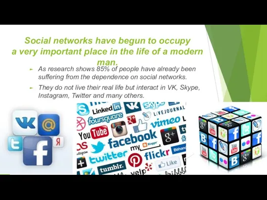 Social networks have begun to occupy a very important place in