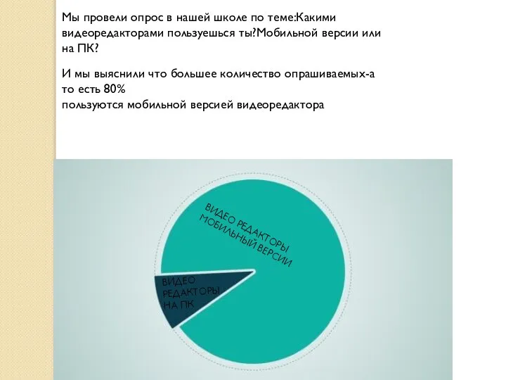 ВИДЕО РЕДАКТОРЫ НА ПК ВИДЕО РЕДАКТОРЫ МОБИЛЬНЫЙ ВЕРСИИ Мы провели опрос