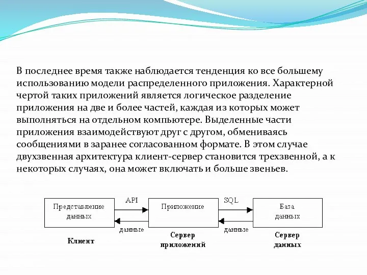 В последнее время также наблюдается тенденция ко все большему использованию модели