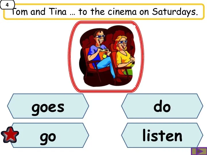 Tom and Tina … to the cinema on Saturdays. do goes go listen 4