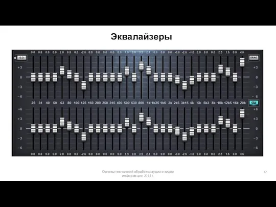 Основы технологий обработки аудио и видео информации 2015 г. Эквалайзеры