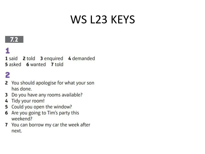 WS L23 KEYS