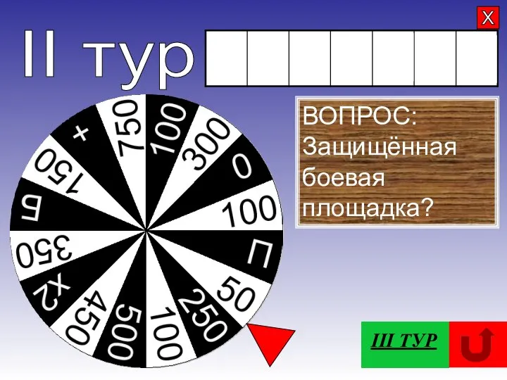 ВОПРОС: Защищённая боевая площадка? II тур