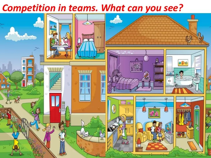 Competition in teams. What can you see?