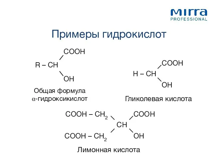 Примеры гидрокислот