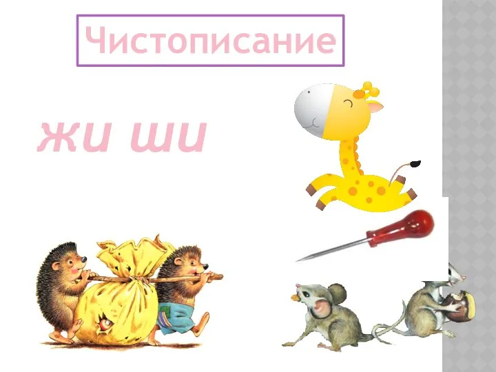 Чистописание жи ши