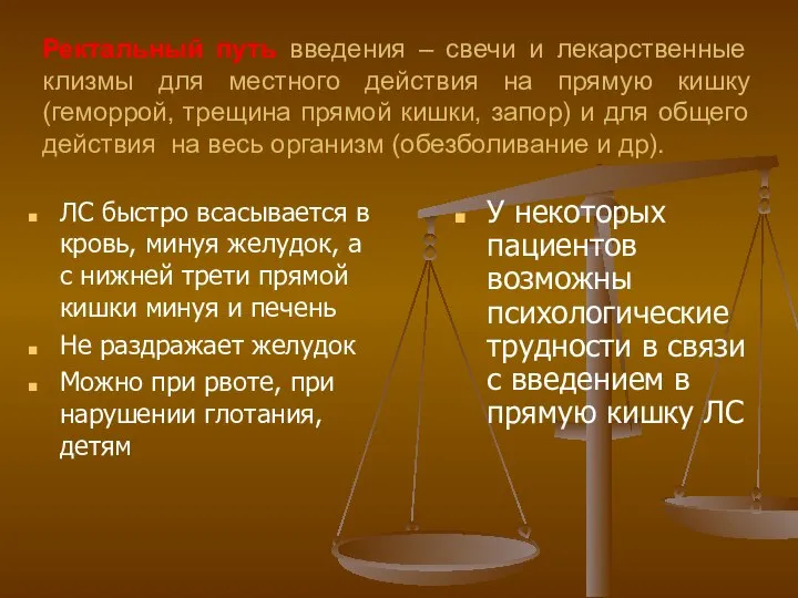 Ректальный путь введения – свечи и лекарственные клизмы для местного действия