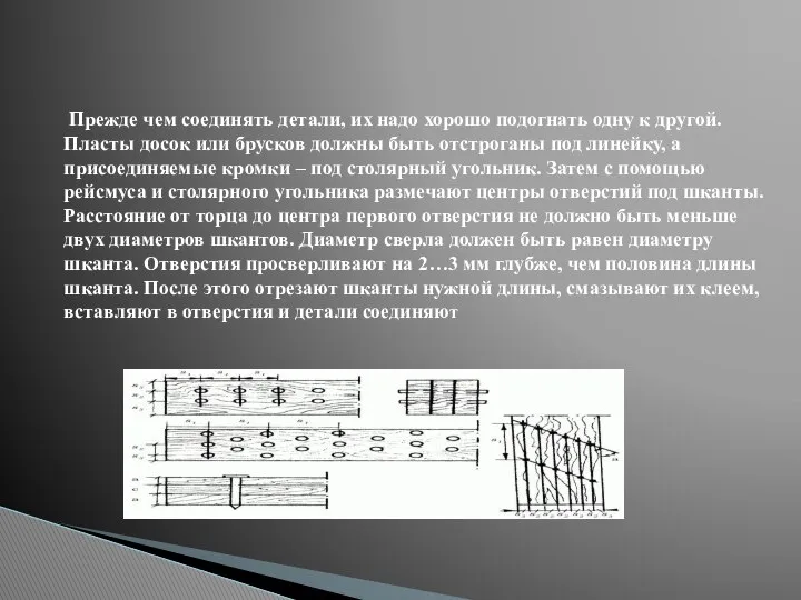 Прежде чем соединять детали, их надо хорошо подогнать одну к другой.