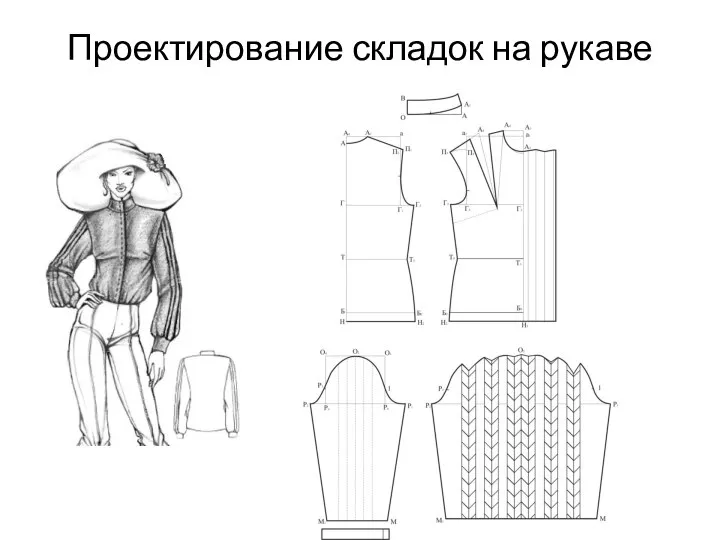 Проектирование складок на рукаве