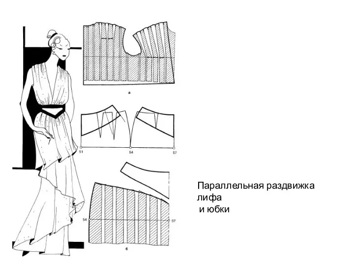 Параллельная раздвижка лифа и юбки