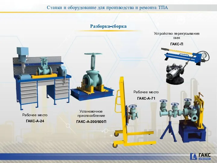 Рабочее место ГАКС-А-24 Рабочее место ГАКС-А-71 Станки и оборудование для производства