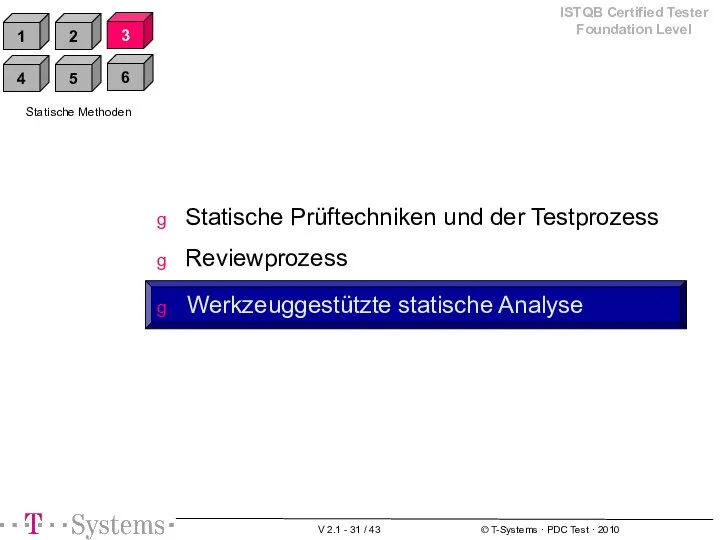 Werkzeuggestützte statische Analyse