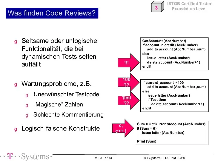 Was finden Code Reviews? Seltsame oder unlogische Funktionalität, die bei dynamischen