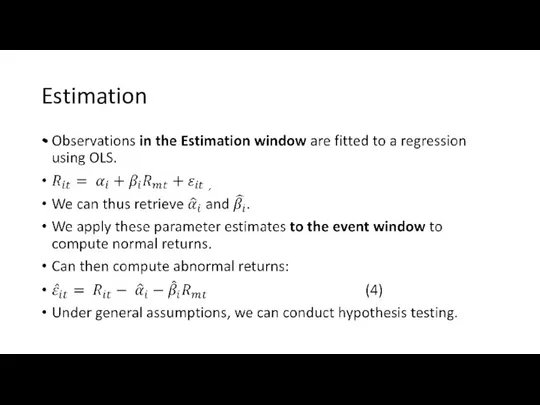 Estimation