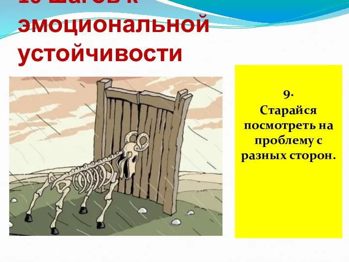 10 шагов к эмоциональной устойчивости «Жизнестойкие люди обычно гибкие — смотрят