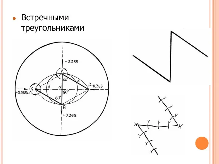 Встречными треугольниками