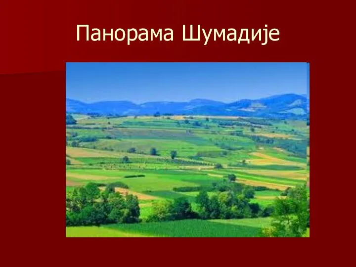 Панорама Шумадије