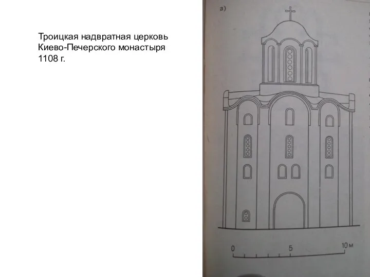 Троицкая надвратная церковь Киево-Печерского монастыря 1108 г.
