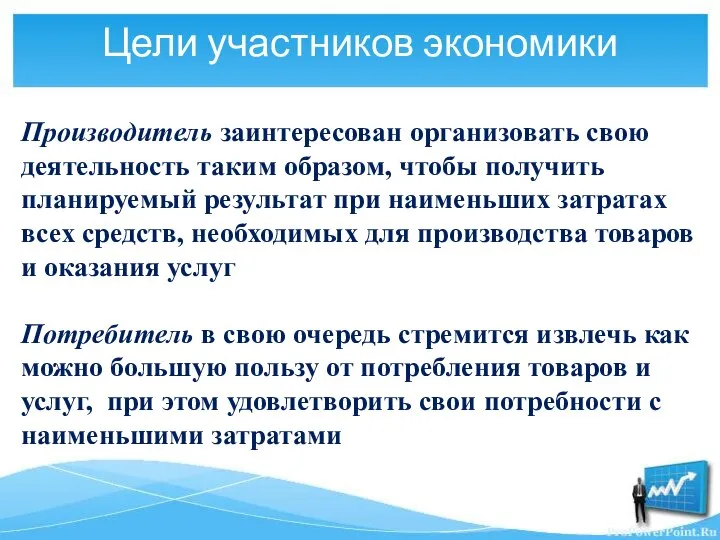 Производитель заинтересован организовать свою деятельность таким образом, чтобы получить планируемый результат