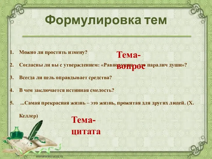 Формулировка тем Можно ли простить измену? Согласны ли вы с утверждением: