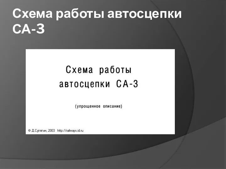 Схема работы автосцепки СА-3