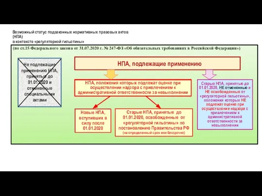 Возможный статус подзаконных нормативных правовых актов (НПА) в контексте «регуляторной гильотины»