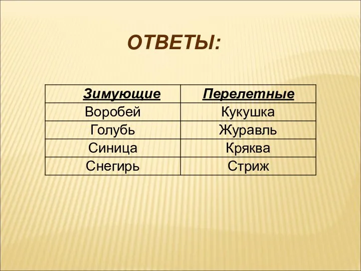 ОТВЕТЫ: