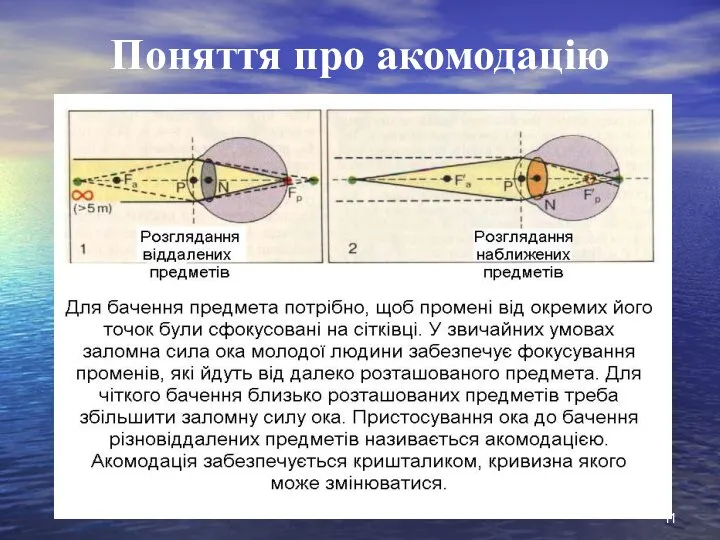 Поняття про акомодацію