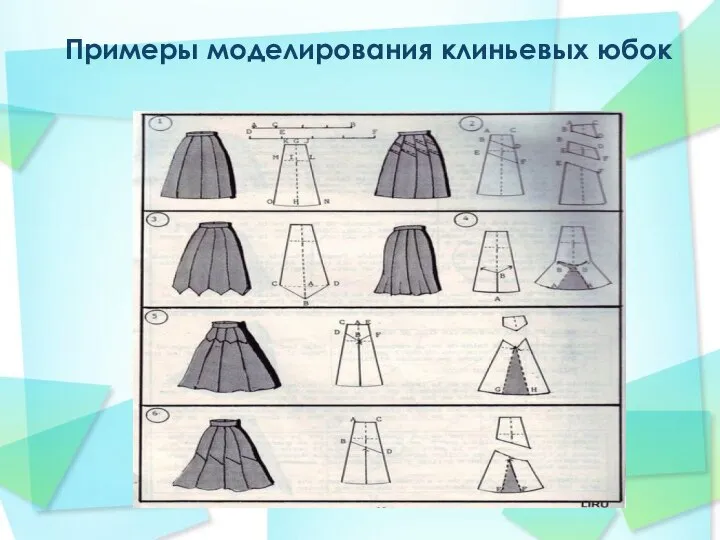 Примеры моделирования клиньевых юбок