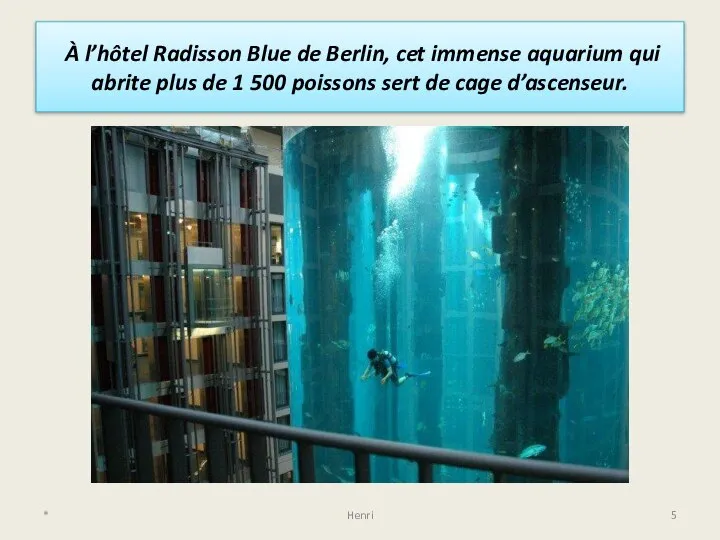 À l’hôtel Radisson Blue de Berlin, cet immense aquarium qui abrite