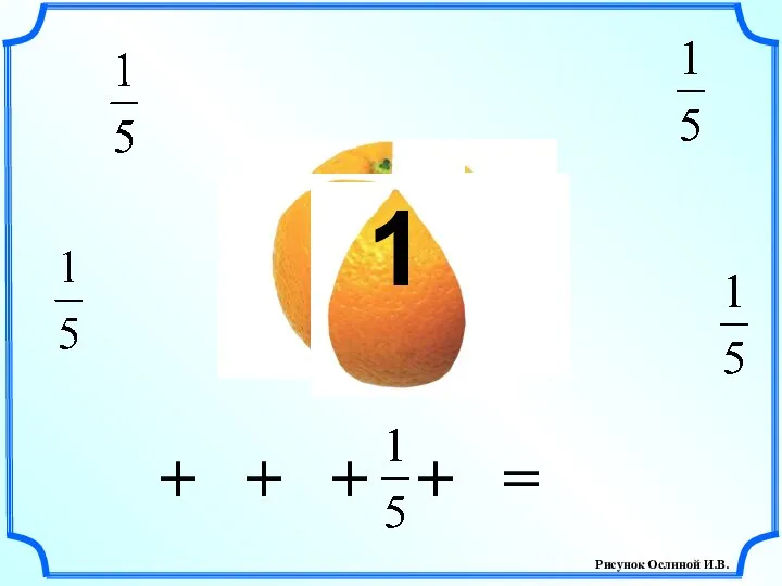 + + + + = 1 1 Рисунок Ослиной И.В.