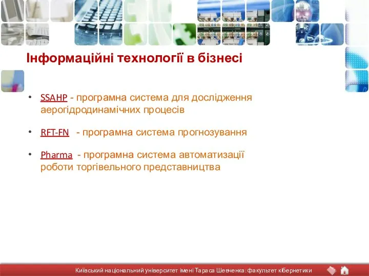 Інформаційні технології в бізнесі SSAHP - програмна система для дослідження аерогідродинамічних