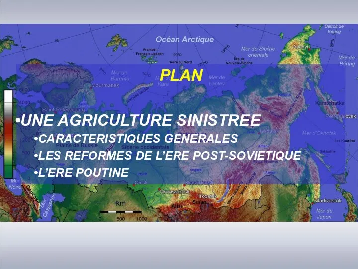 PLAN UNE AGRICULTURE SINISTREE CARACTERISTIQUES GENERALES LES REFORMES DE L’ERE POST-SOVIETIQUE L’ERE POUTINE