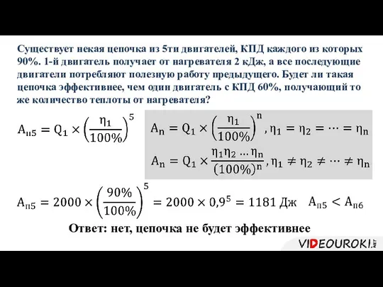 Ответ: нет, цепочка не будет эффективнее Существует некая цепочка из 5ти