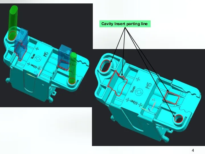 Cavity Insert parting line