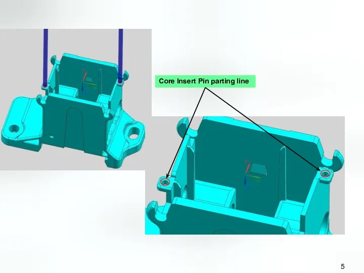 Core Insert Pin parting line