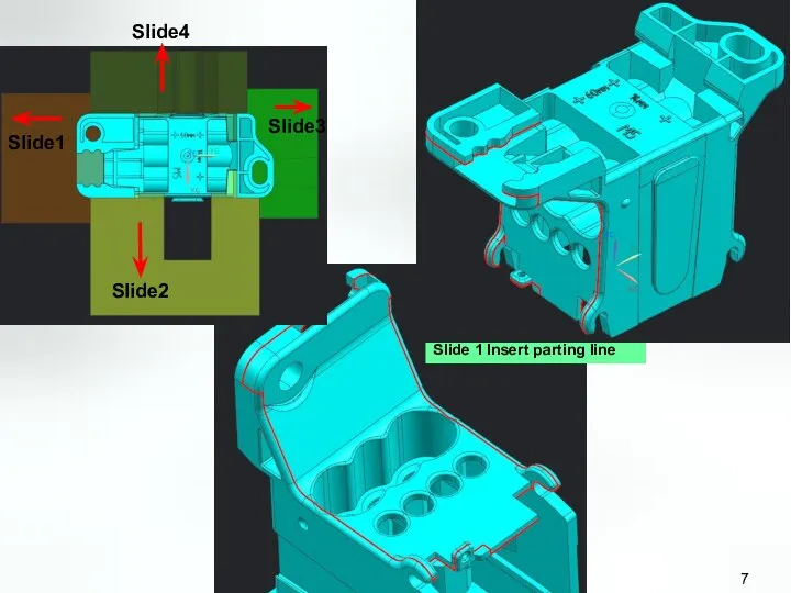 Slide 1 Insert parting line Slide3 Slide1 Slide2 Slide4