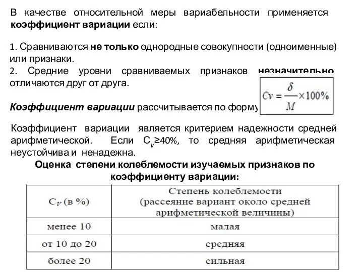 1. Сравниваются не только однородные совокупности (одноименные) или признаки. 2. Средние