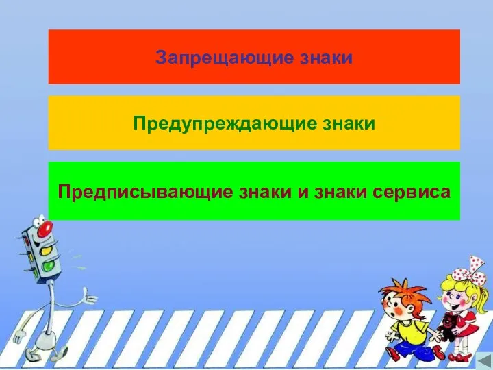 Запрещающие знаки Предупреждающие знаки Предписывающие знаки и знаки сервиса