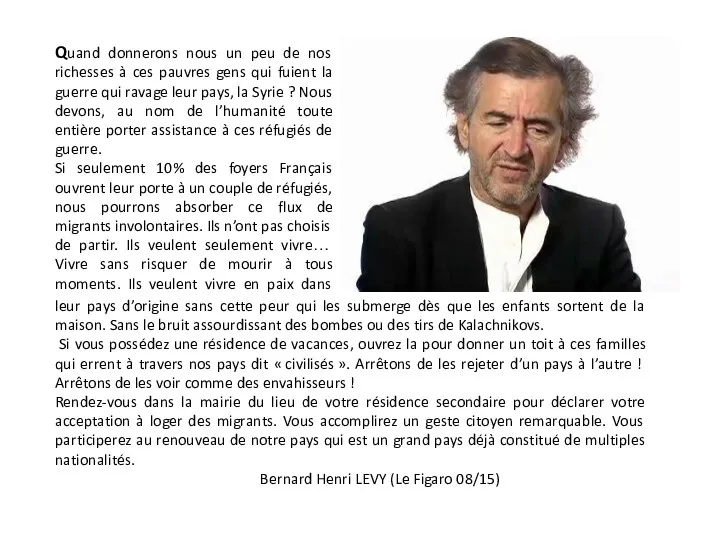 Quand donnerons nous un peu de nos richesses à ces pauvres