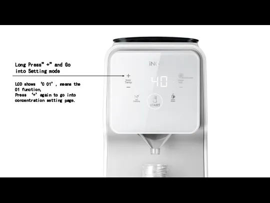 LCD shows ‘C 01’, means the 01 function, Press ‘+’again to