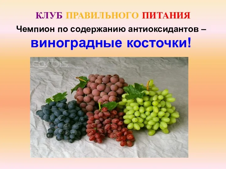 Чемпион по содержанию антиоксидантов – виноградные косточки! КЛУБ ПРАВИЛЬНОГО ПИТАНИЯ