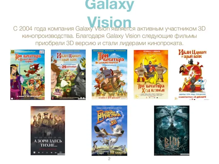 Galaxy Vision С 2004 года компания Galaxy Vision является активным участником