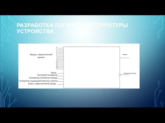 РАЗРАБОТКА ЛОГИЧЕСКОЙ СТРУКТУРЫ УСТРОЙСТВА